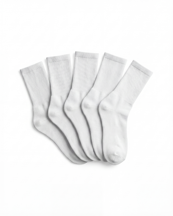 The Court Socks - 5 Pack - White
