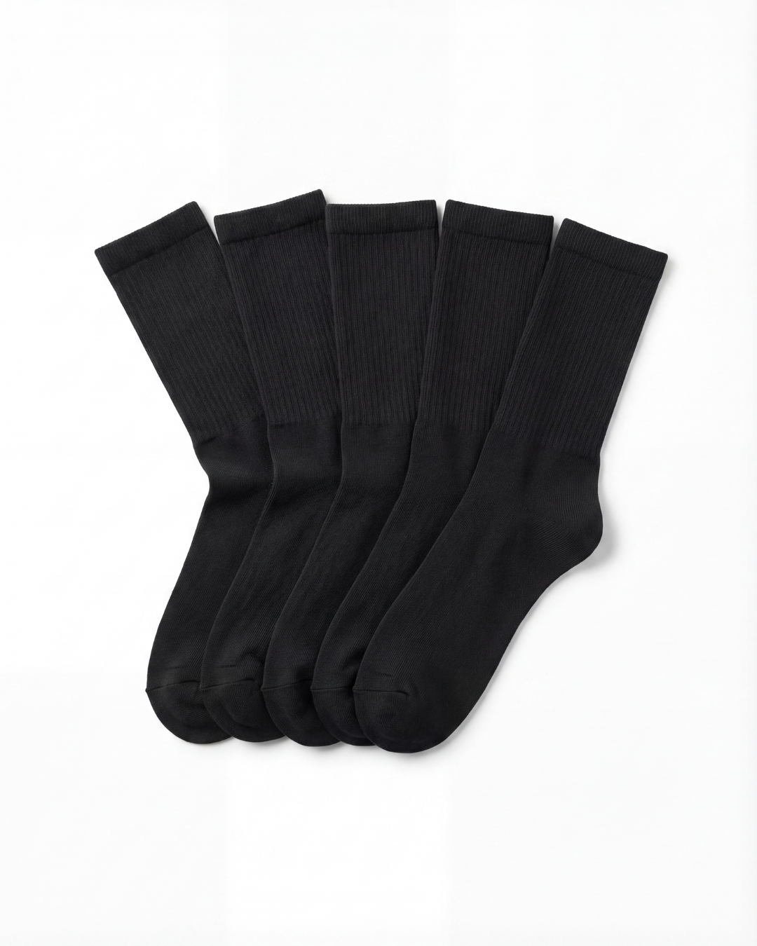 The Court Socks - 5 Pack - Black