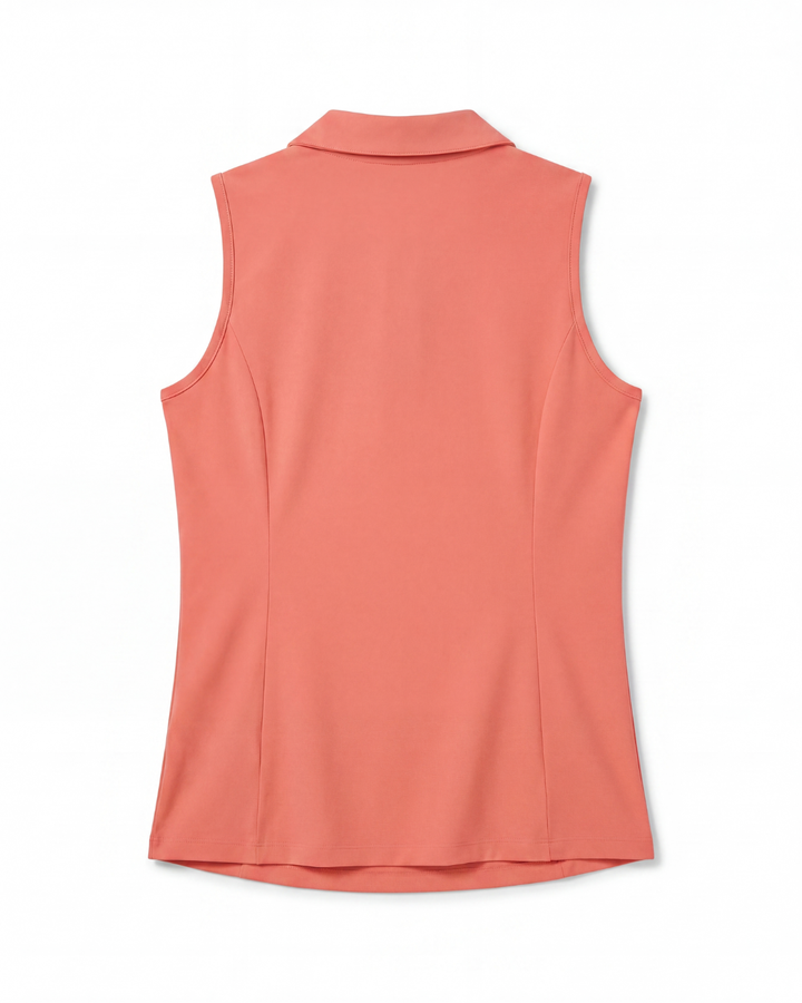 Sleeveless Polo - Coral