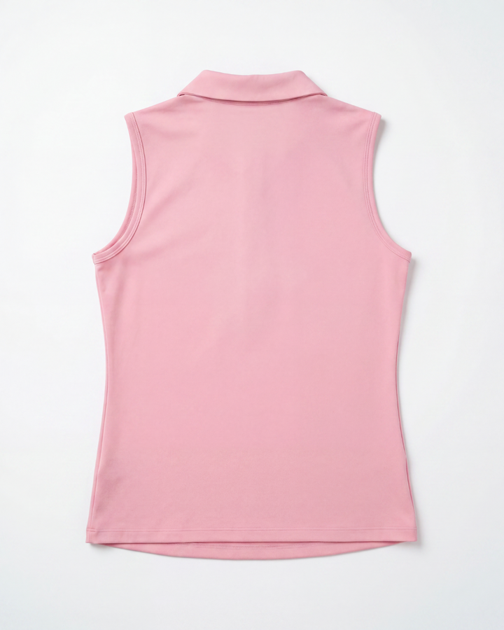 Sleeveless Polo - Light Pink