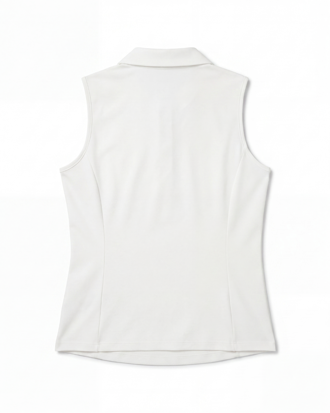 Sleeveless Polo - White